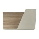 Γραφείο reception Stark pakoworld σε oak-μπεζ απόχρωση 160x60x105εκ