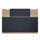 Γραφείο reception Lotus pakoworld σε χρώμα φυσικό - ανθρακί 200x70x110εκ
