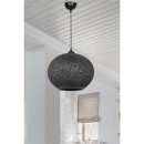 Φωτιστικό οροφής μονόφωτο Leshia pakoworld Ε27 μαύρο Φ38x38εκ