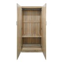 Ντουλάπα εξάφυλλη με πατάρι Athos pakoworld sonoma 240x42x240εκ