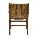 Πολυθρόνα Refane pakoworld φυσικό teak ξύλο-ψάθα 55x60x85εκ