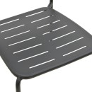 Καρέκλα Deraby pakoworld στοιβαζόμενη μαύρο μέταλλο 52.5x45.5x83εκ