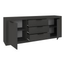 Μπουφές Doha pakoworld σε ανθρακί απόχρωση 210x45x80.5εκ
