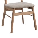 Καρέκλα Cairo pakoworld rubberwood σε φυσική-μπεζ απόχρωση 47x47x76εκ | Συσκευασία 2 τμχ
