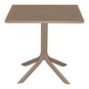 Τραπεζαρία Zoi Groovy pakoworld σετ 3τεμ cappuccino PP 80x80x74εκ