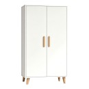 Ντουλάπι Tamera pakoworld λευκό με φυσική απόχρωση MDF 60x30x120εκ