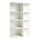 Γωνιακή ραφιέρα Benzal pakoworld λευκό MDF 80x30x120εκ