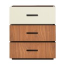 Κομοδίνο Sonlen pakoworld mdf σε καρυδί-μπεζ απόχρωση 60x40x66εκ