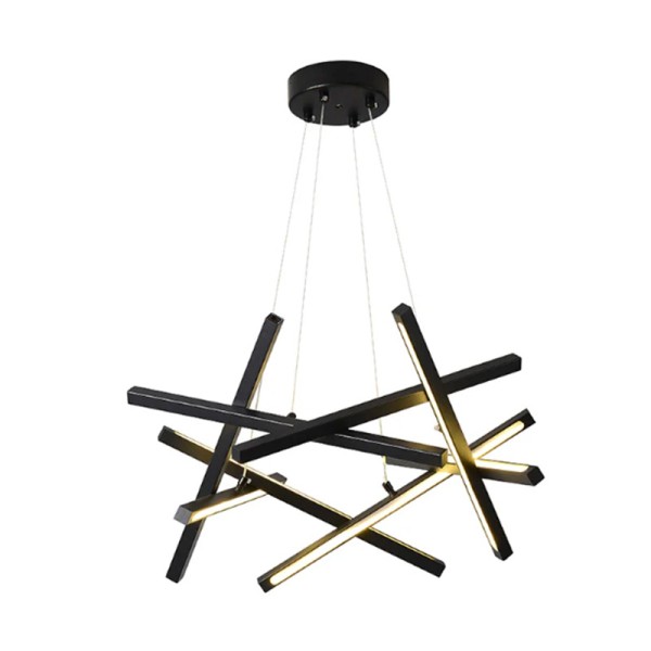 Φωτιστικό οροφής Luminis pakoworld led μέταλλο μαύρο 85x85x40εκ