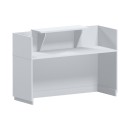 Γραφείο reception Lotus pakoworld σε λευκή απόχρωση 140x70x110εκ