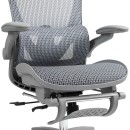 Καρέκλα γραφείου εργασίας Zenyk pakoworld mesh σε grey απόχρωση 63x70x126εκ