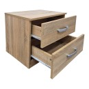Κομοδίνο Athos pakoworld σε sonoma απόχρωση 48x40x41.5εκ