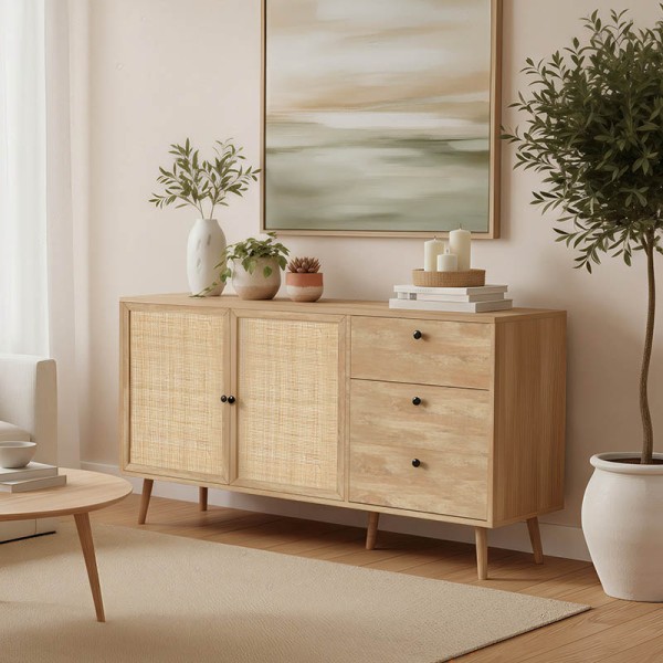 Μπουφές Oslo pakoworld sonoma 150x39x79εκ