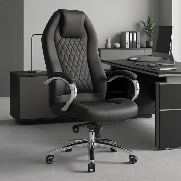 Καρέκλα γραφείου διευθυντή Ionia pakoworld μαύρο PU 67x49,5x115-123εκ