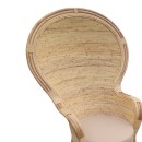 Πολυθρόνα Rea Inart με μπεζ μαξιλάρι-φυσικό rattan 92x75x140εκ