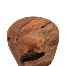 Σκαμπό Τραπεζάκι Bolare pakoworld teak ξύλο σε φυσική απόχρωση Φ40x35εκ