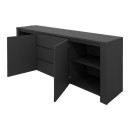 Μπουφές Kalya pakoworld σε ανθρακί απόχρωση 220x49x89.5εκ