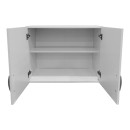 Ντουλάπα εξάφυλλη με πατάρι Athos I pakoworld λευκή 240x42x240εκ