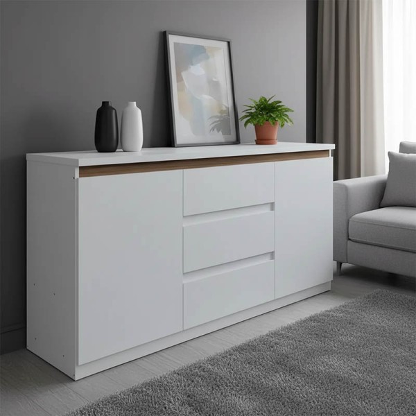 Μπουφές Chiemo pakoworld λευκό 160x40x93.6εκ