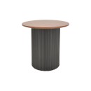 Tραπέζια σαλονιού Dovel pakoworld mdf σετ 2τεμ. καρυδι-μαύρο μεταλλο