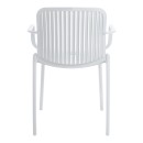 Πολυθρόνα Teragi στοιβαζόμενη pakoworld pp με UV protection λευκή 59x57x82εκ