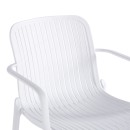 Πολυθρόνα Teragi στοιβαζόμενη pakoworld pp με UV protection λευκή 59x57x82εκ