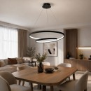 Φωτιστικό οροφής Rexon pakoworld led μέταλλο μαύρο Φ49x12εκ