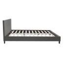 Κρεβάτι Nevil pakoworld 150x200 με ύφασμα χρώμα ανθρακί