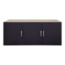 Πατάρι ντουλάπας τρίφυλλο Alvia pakoworld sonoma-ανθρακί 150x51x60εκ