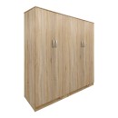 Ντουλάπα τετράφυλλη Athos Ι pakoworld sonoma 160x42x180εκ
