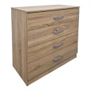 Σετ Κρεβατοκάμαρας Athos Sonoma με Κρεβάτι 160x200εκ Σετ 4τεμ