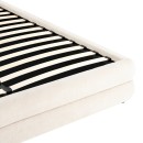 Κρεβάτι διπλό Arlia pakoworld μπεζ ύφασμα 160x200εκ