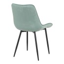Καρέκλα Berne pakoworld βελούδο σε φυστικί απόχρωση 53x62x84εκ | Συσκευασία 4 τμχ