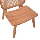 Πολυθρόνα Viborg pakoworld φυσικό teak ξύλο-φυσικό rattan 60x75x87εκ