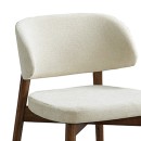 Καρέκλα Siena pakoworld rubberwood σε καρυδί-εκρού απόχρωση 48x50x81εκ | Συσκευασία 2 τμχ