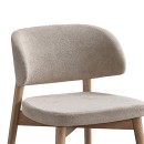 Καρέκλα Siena pakoworld rubberwood σε φυσική-μπεζ απόχρωση 48x50x81εκ | Συσκευασία 2 τμχ
