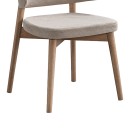 Καρέκλα Siena pakoworld rubberwood σε φυσική-μπεζ απόχρωση 48x50x81εκ | Συσκευασία 2 τμχ