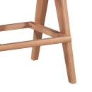 Σκαμπό bar Winslow pakoworld ξύλο rubberwood ανοικτό καρυδί-pvc rattan φυσικό-ύφασμα γκρι 44.5x46x98εκ | Συσκευασία 2 τμχ