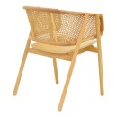 Πολυθρόνα Wenzy pakoworld φυσικό Rattan - μασίφ ξύλο toon 59x58x78εκ