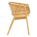 Πολυθρόνα Wenzy pakoworld φυσικό Rattan - μασίφ ξύλο toon 59x58x78εκ