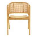 Πολυθρόνα Wenzy pakoworld φυσικό Rattan - μασίφ ξύλο toon 59x58x78εκ