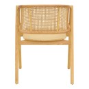 Πολυθρόνα Wenzy pakoworld φυσικό Rattan - μασίφ ξύλο toon 59x58x78εκ