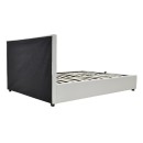 Κρεβάτι Roi pakoworld 160x200 PU λευκό ματ + αποθηκευτικό χώρο