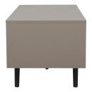 Τραπέζι σαλονιού Nectra pakoworld taupe με μαύρο 100x50x45εκ