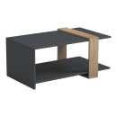 Τραπέζι σαλονιού Masasi pakoworld ανθρακί - sonoma 80x50x35εκ