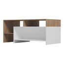 Τραπέζι σαλονιού Consa pakoworld sonoma - λευκό 120x60x53.6εκ