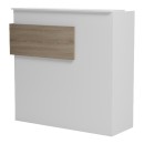 Γραφείο reception Optima pakoworld με led λευκό-sonoma 110x40x110εκ