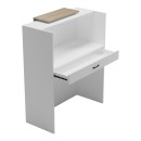 Γραφείο reception Zowel pakoworld με led λευκό - sonoma 90x40x110εκ