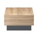 Τραπέζι σαλονιού Dekost pakoworld σε sonoma-ανθρακί 105x50x35εκ