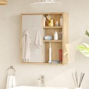 Ντουλάπι μπάνιου Bagno με καθρέπτη pakoworld oak 60x14.5x63.6εκ